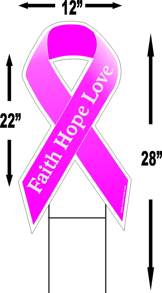 Love♡ribbon Breast Cancer Awareness Ribbon Heart Butterflies SVG