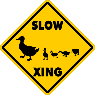 DUCK CROSSING~Funny Novelty Xing Gift Sign 12