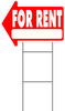 For Rent Yard Sign Arrow Shaped With Frame Statrting at $8.95 FREE SHIPPING