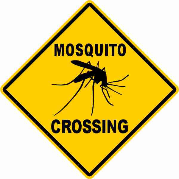 Mosquito Crossing Yard sign 12" x 12"