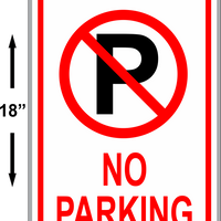 No Parking Sign 12x18