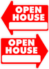 Open House Arrow Shape Yard Sign