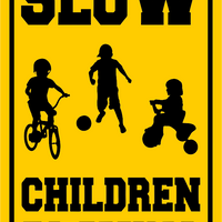 Caution Slow Children Playing Sign Indoor/Outdoor FREE SHIPPING