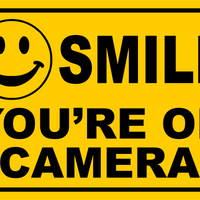 SMILE YOU'RE ON CAMERA Yellow Business Security Sign CCTV Video Surveillance FREE SHIPPING