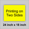 24x18 Yellow Corrugated Plastic Yard Sign With you logo or Message