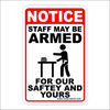Staff May be Armed policy sign