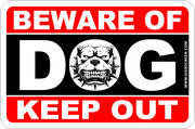 BEWARE OF DOG KEEP OUT" SECURITY WARNING SIGN 8"X12 $6.99 FREE SHIPPING