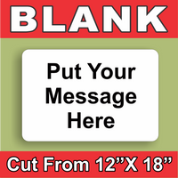 BLANK Yard Lawn Signs White Medium with H-Stakes DIY~Sign Kit (10 PACK) FREE SHIPPING