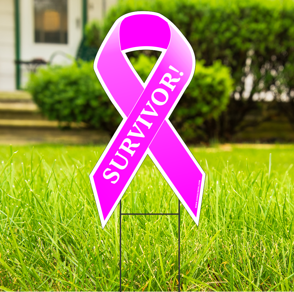 Breast Cancer Heart Shape Pink Ribbon