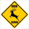 DEER CROSSING~Funny Novelty Xing Gift Sign 12"x12" LARGE FREE SHIPPING