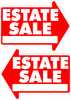 Estate Sale Sign Both Sides