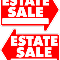 Estate Sale Sign Both Sides