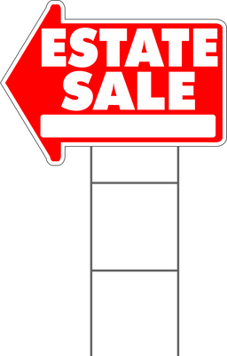 Estate Sale Sign With Frame