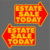 Estate Sale Today Yard Sign Large Yellow FREE SHIPPING