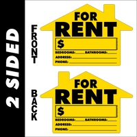 For Rent House Shaped Yard sign