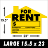 For Rent House Shaped Yard sign