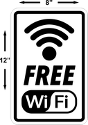 Free Wi-fi Sign FREE SHIPPING