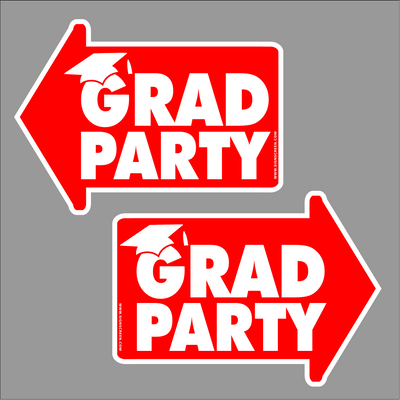 Graduation Party Directional arrow yard sign