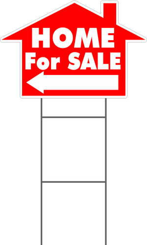 Home For Sale House Shaped Yard Sign