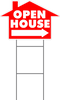 Open House House Shaped Yard Sign