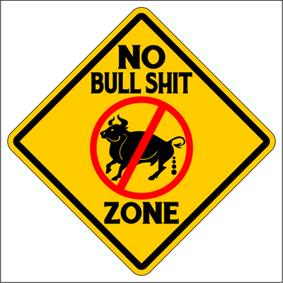 No Bull novelty sign 12