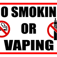 NO Smoking or Vaping Sign