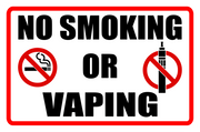 NO Smoking or Vaping Sign