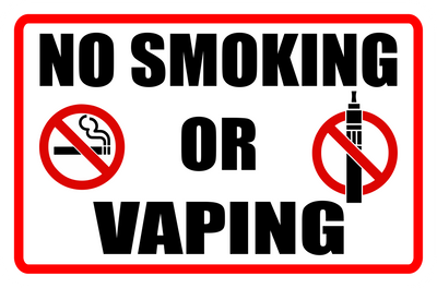 NO Smoking or Vaping Sign