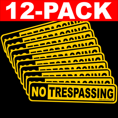 NO Trespassing~POSTED~12 Pack~Sign~NO Hunting~Medium FREE SHIPPING