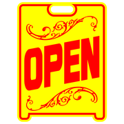 OPEN Sign Sandwich Board~Free Standing~Weather Proof~High Visibility