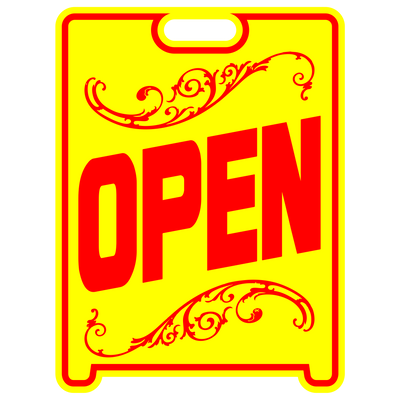 OPEN Sign Sandwich Board~Free Standing~Weather Proof~High Visibility