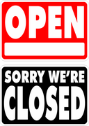 Open/Closed Sign LARGE~FREE SHIPPING