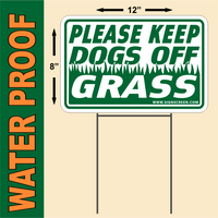 Keep Dogs off Grass yard signs (3 pack)